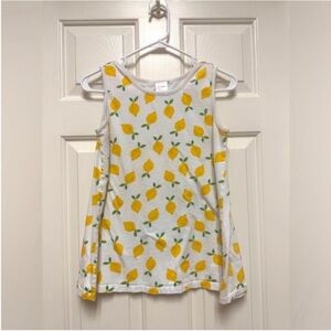 Hanna Andersson Lemon Pattern Kids Tank Top Size 12